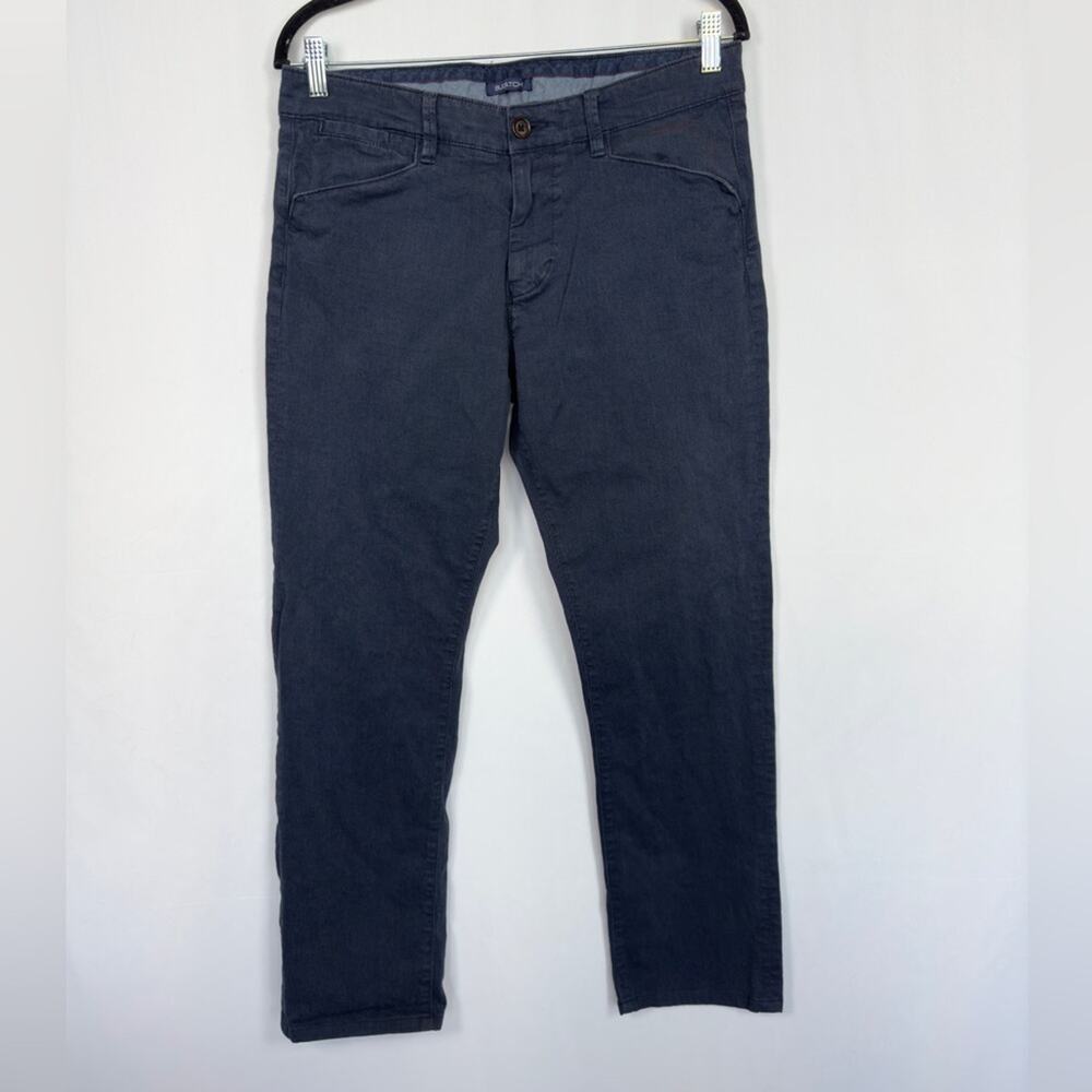 Bugatchi Blue Cotton Chino Straight Leg Pants Size 32